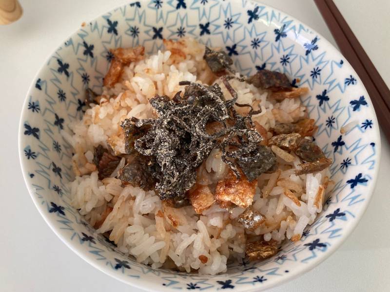 鮭魚脆皮拌飯