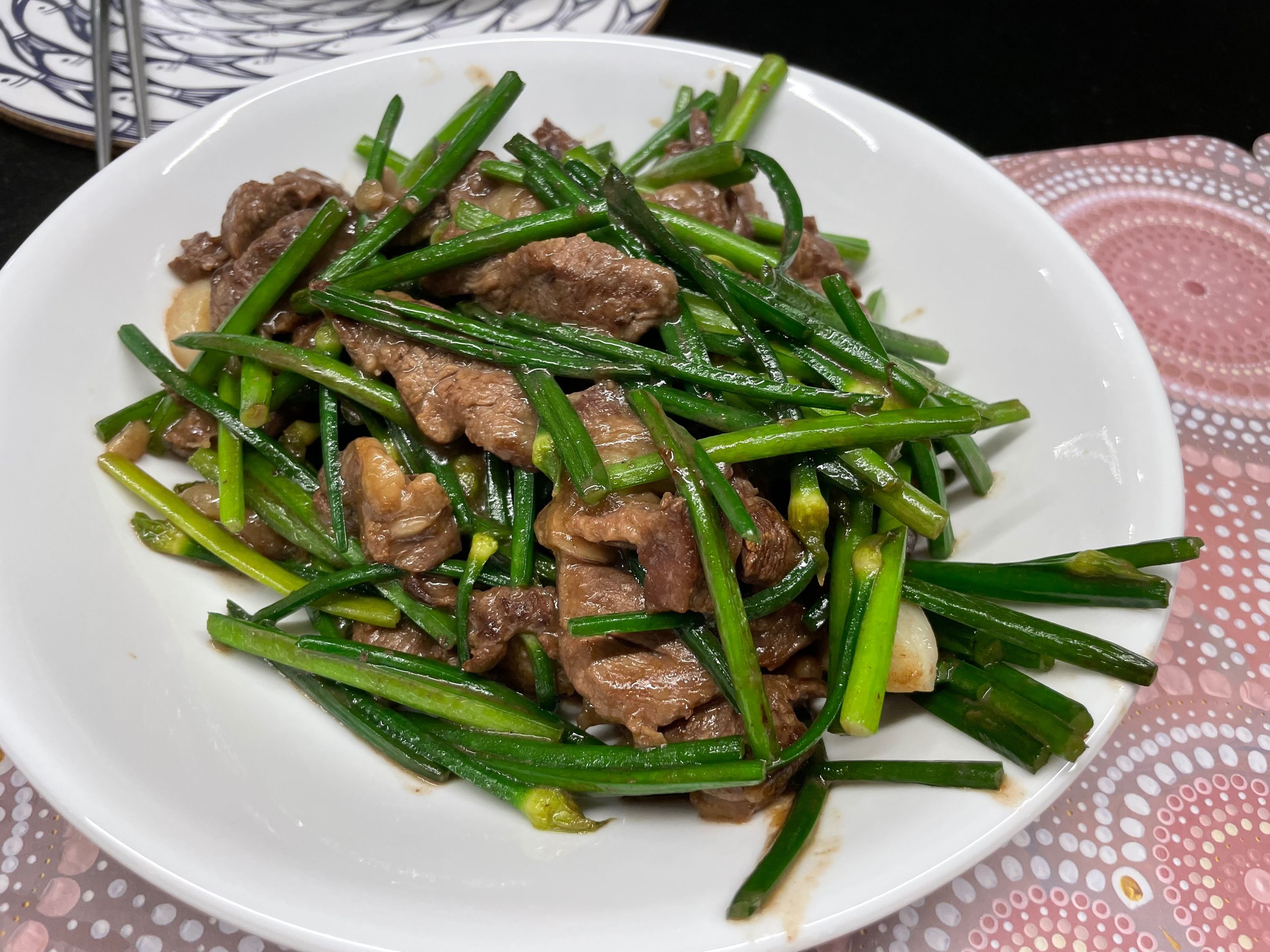 韭菜花炒牛肉